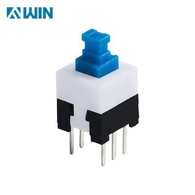 China Hot Selling 6 Pin DPDT Self Lock Power Micro Push Button Switch for sale