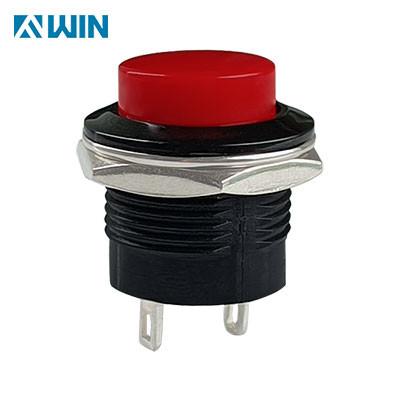 China PB02 series SPST Momentary Two Pin Push Button Switch Cut-out 16mm for sale