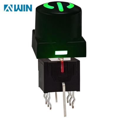 China Hot-Selling LED push button switch illuminated tact switch 8pin self-locking for sale