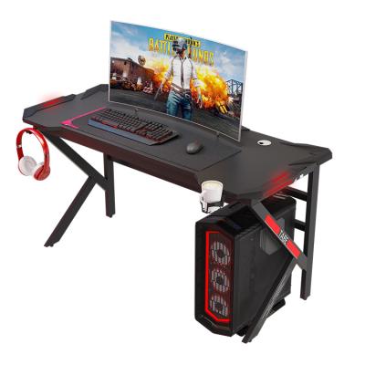 China Wholesale High Quality Modern Extendable Furniture RGB LED PC Computer Desk Home Game Table for sale