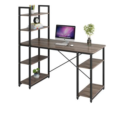 China Home Office Studio Computer Table Simple Extendable Practical Desk With Shelf Desks for sale