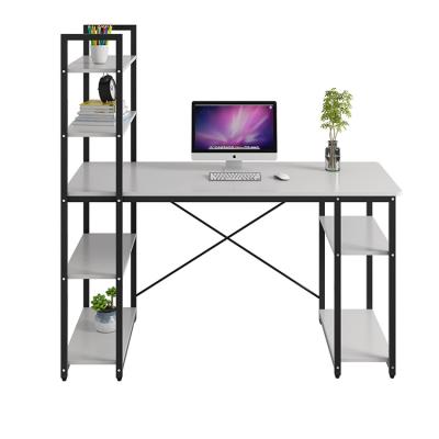 China Hot Selling High Quality Popular Extendable Metal Frame Office PC Writing Table Laptop Wood Desk for sale