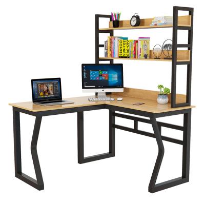 China Extendable L Shaped Wood Table Frame Metal Furniture Home Studio Computer Studio Corner Desk Large for sale