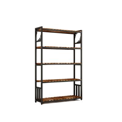 China Hot Sale Minimalist Multi Space Storage Rack Flower Plant Indoor Indoor Outdoor Wood Rack For Living Room for sale