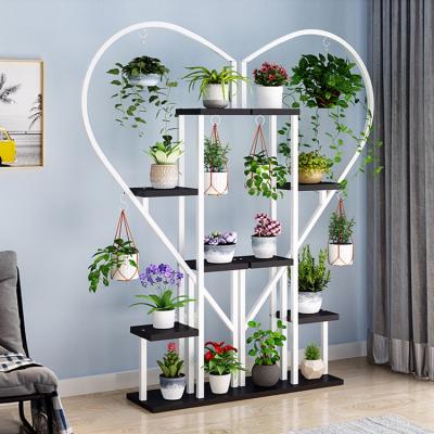 China Easy Assemble Flower Stand Modern Wooden Wedding Iron Metal Bucket Display For Living Room for sale