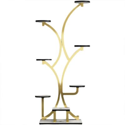 China Easy Assemble Modern New Design Metal Flower Pot Hanging Display Rack For Living Room for sale