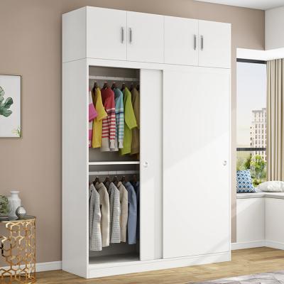 China Walk-in Closet Expandable Modern Shelf Wooden Sliding Door Wardrobes For Bedroom for sale