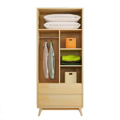 China Beautiful and Practical Modern Minimalist Drawers Log Bedroom Swing Door Wardrobe Chest for sale