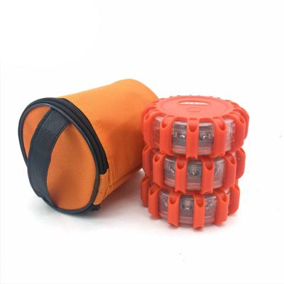 China Traffic Pavement Safety LED Roadway Safety Flare Roadside Safety Flare Warning Kit For Vehicles And Bicycling Flares Warning Light Flasher Rotation Led for sale