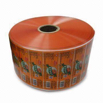 China Orange Food Laminating Film Rolls / Laminate film roll 15mm -260mm width for sale