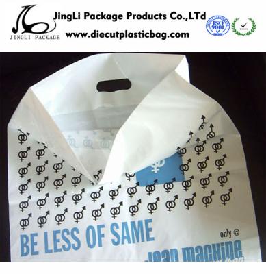 China Top Fold Die-cut plastic courier bag / printed Plastic packaging bags for sale