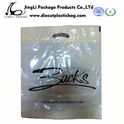 China wish printing Die Cut Plastic Bag packaging poly bag with handles for Shopping mall for sale