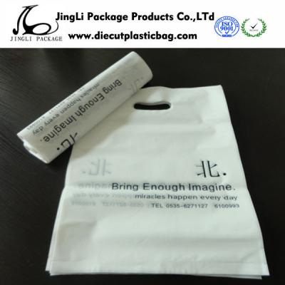 China Recycled HDPE Die cut Handle Fashion Plastic Promotional bag for sale