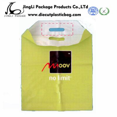 China Yellow Die cut Patch Handle Bags for sale