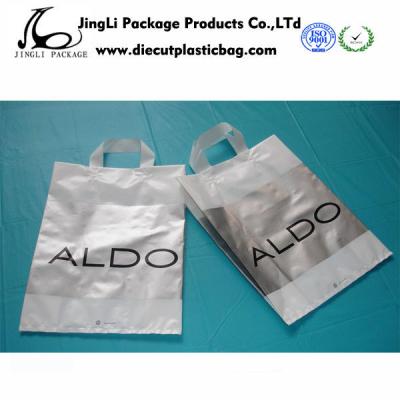 China Personalised Shopping Recycled Plastic Bag Rope Handled Carrier Bags Biodegradeable for sale