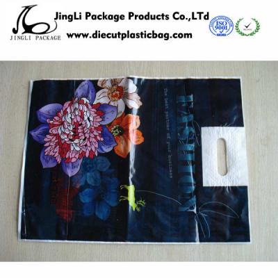 China Custom Printed Plastic Bags with Handle for t shirts , promotional courier bags for sale