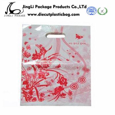 China Large Colored Die Cut Handle bag LDPE beautiful Gift Plastic promotion Bags for sale