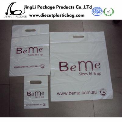 China Die-cut Cosmetic Plastic handle bag printing plastic grocery bag environmental for sale