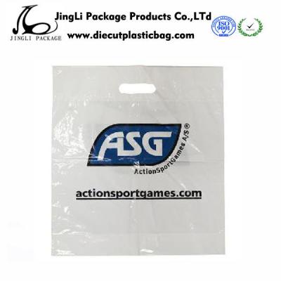 China Customized Patch Handle Bag HDPE LDPE Plastic Shopping Bags for sale