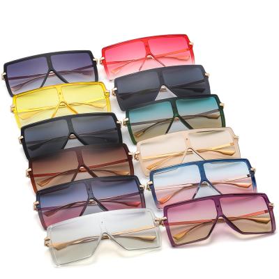 China European fashion PANO sunglasses and American style frame the new big united men and women shape sunglasses 2021 for sale