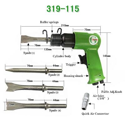 China Air Hammer 150 is used for opening/hammering small objects with an air volume regulating valve during oyster cutting 0.401in for sale