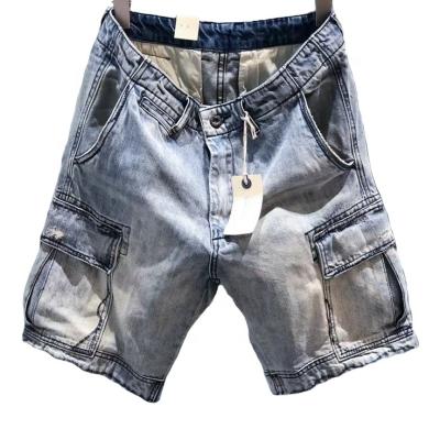 China Men's Outdoor Male Side Pockets Cotton Jeans Shorts Washed Denim Jeans Breathable Short Pants for sale