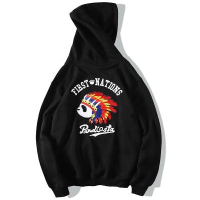 China Breathable High Quality Oversized Hoodie Streetwear Custom Embroidered Hoodies Men for sale