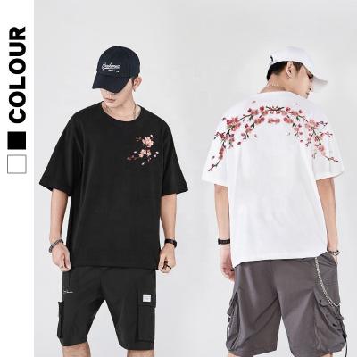 China Summer O-Neck Men's T-shirt Cotton T-shirt Embroidery Men's Breathable 100% T-shirts for sale