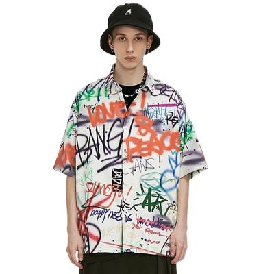 China Breathable Digital Printed Casual Shirt For Summer Beach Mens Casual Short Sleeve Shirts Men Soft Print for sale