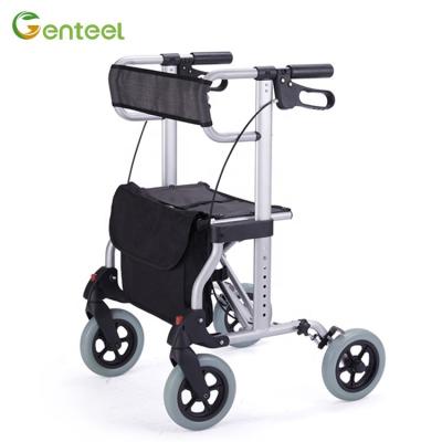 China Best Selling Light Weight Outdoor and Indoor Compact Easy Folding Rollator for Handicapped for sale