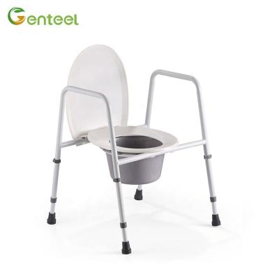 China Bathroom High Quality Aluminum Detachable Elderly Seat Chest of Drawers Toilet Chair Lifting Bedside for sale