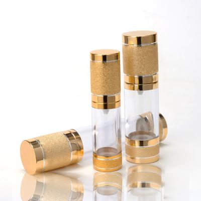 China BEAUTY PACKAGING luxury gold airless lotion pump bottle 15ml 30ml 50ml 100ml for hair oil for sale