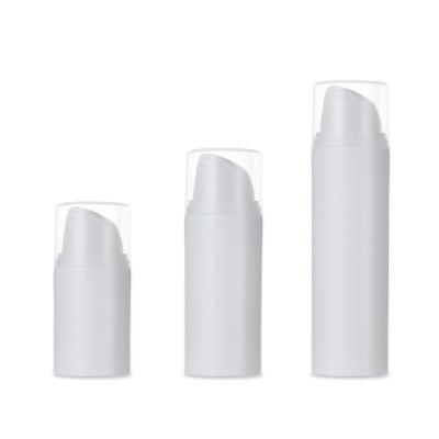 China BEAUTY PACKAGING Vacuum Lotion 15ml 30ml 50ml 100ml PP Plastic White Airless Pump Bottle Eco Friendly for sale