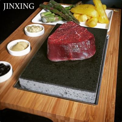 China Viable New Products Cooking Lava Rock Sizzling Hot Steak Stone Plate and Lava Rock Grilling Stone Cold for sale