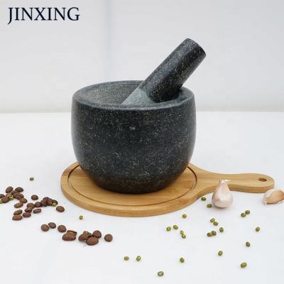 China Gray Mortars And Pestles Sets High Quality Natural Viable Stone Rolls Granite Hemisphere Garlic Pot for sale