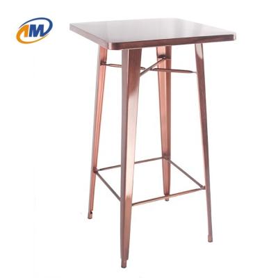 China Restaurant Table Modern Metal High Bar Steel Tables Used With Colorful Powder Coating for sale