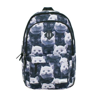 China Luxury Anti-theft Animal Sublimation Printing Girls Cat Kawaii Laptop Backpacks Manufacturers for sale