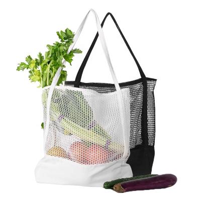 China Latest Promotional Fashion Durable Mesh Shopping Bags Fabric Fruit Vegetables Recycle Tote Bag Ladies Women for sale