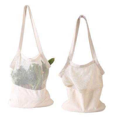 China Net Canvas Tote Bag Shopping Bag Durable Grocery Canvas Folding Reusable Unique Durable for sale