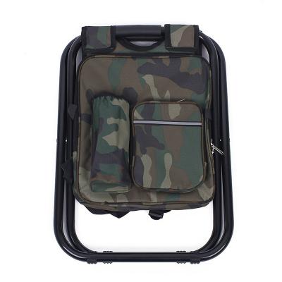 China Hot Selling Polyester Folding Garden Chair Backpack 2021 Waterproof Durable Fish Camouflage Schoolbag Chair Cooler Bag Insulated for sale