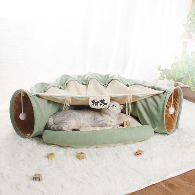 China Factory Direct Sale Viable Wholesale Pet Supplies Tunnel Interactive Bed Pet Toy for sale