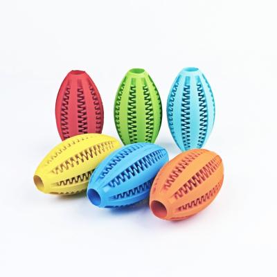 China Viable Custom Hiding Rubber Ball Food Indestruct Teeth Pelota Para Perro Dog Toy Training Game Clean Squeaky Interactive Hard Chew for sale