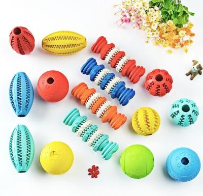 China Indestruct Viable Natural Custom Clean Teeth Para Perro Dog Play Interactive Training Toy Add Food Hard Chew Rubber Ball for sale