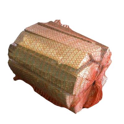 China Security Customized Size Gauze Firewood Sack Mesh Bag UV Firewood Storage Packing Bag for sale