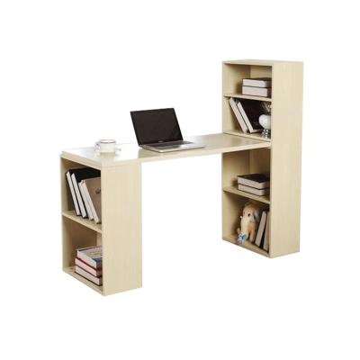 China PANEL 3 Tier White Wooden Book Shelves with Computer Table for sale