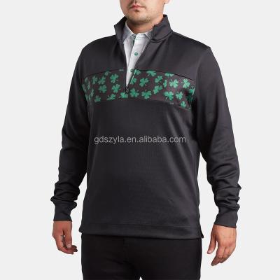 China Anti-wrinkle Mens quarter zip pullover golf 1/4 zip sweatshirt custom logo 1/4 zip golf pullover for sale