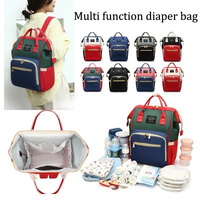 China With Backpack 2021 Unisex Fashion USB Diaper Bag Backpack Adventure Diaper Bag Mommy Backpack for sale