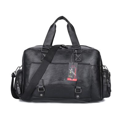 China PU Leather Waterproof Customizable Handle Backpackf Sports Fashion Overnight Sports Travel Gym Duffel Bag For Men for sale