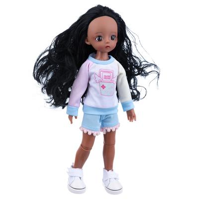 China MODEL TOY Cute BJD doll with long black curly hair for kids birthday gift for sale