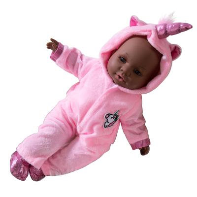 China MODEL TOY Best Selling 16 Inch Lifelike Real Vinyl Reborn African Black Doll For Kids for sale